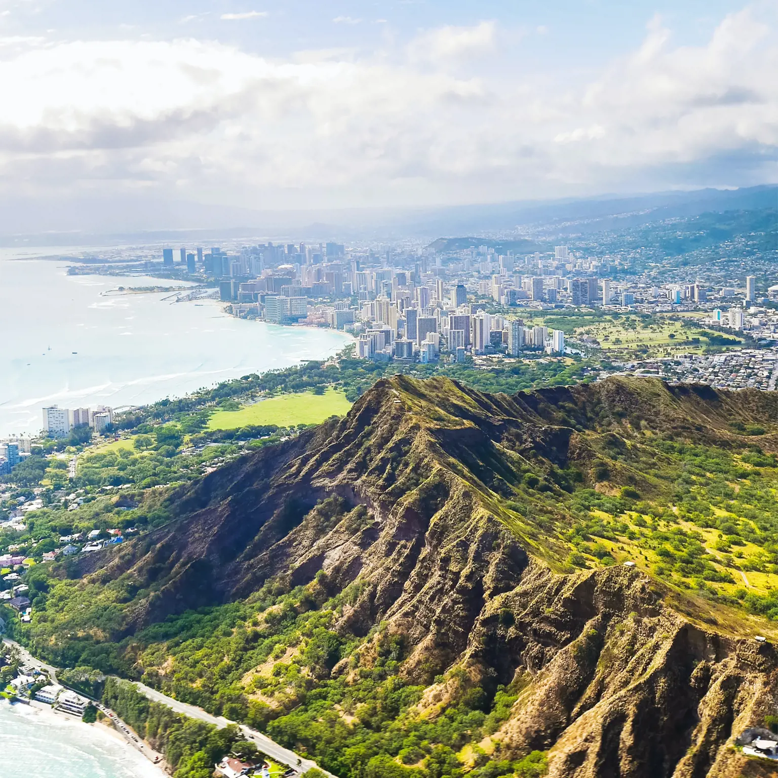 Wandere auf den charakteristischen Diamond Head
